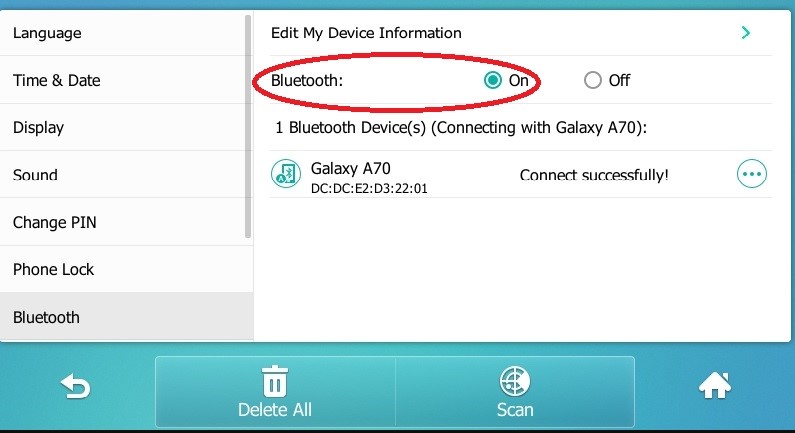 Synchronisez votre cellulaire par Bluetooth avec Yealink T57W 4