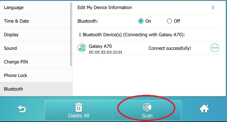 Synchronisez votre cellulaire par Bluetooth avec Yealink T57W 5