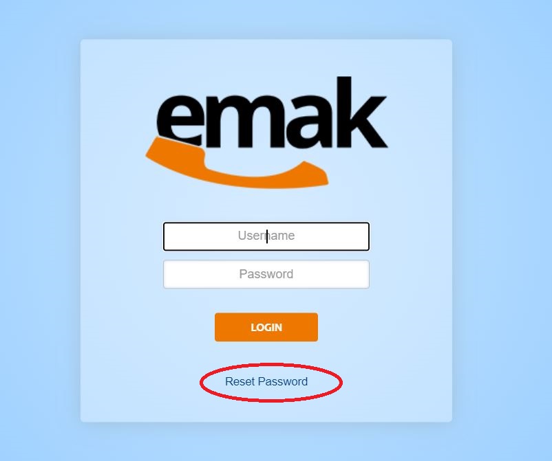 EMAK's Portal User Account Password Reset 1