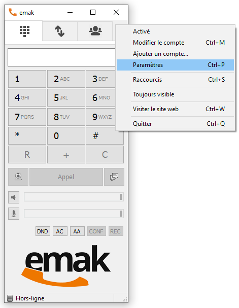 Comment configurer un casque sur le logiciel téléphonique EMAK 1