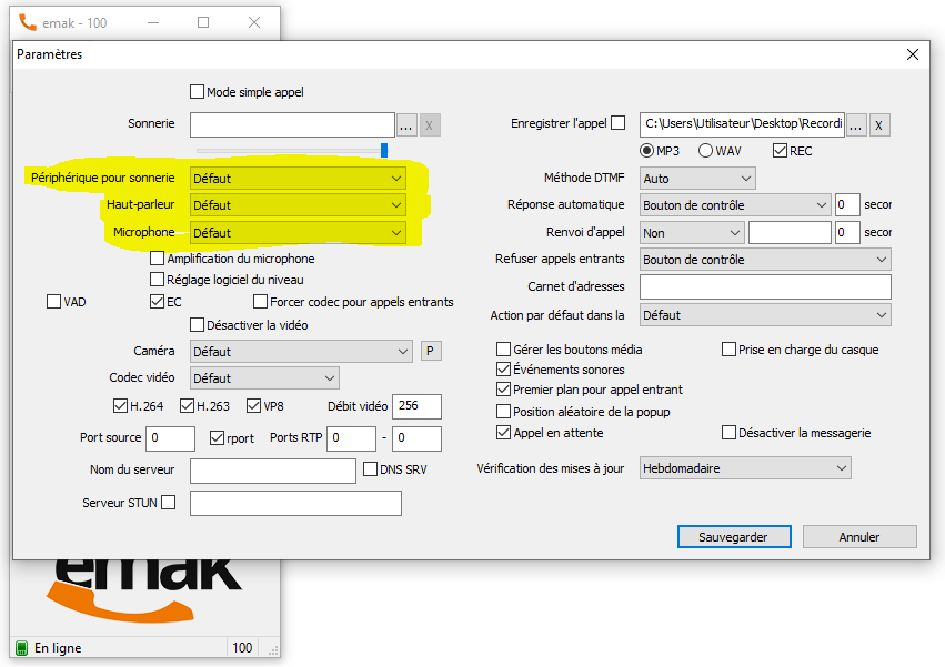 Comment configurer un casque sur le logiciel téléphonique EMAK 2