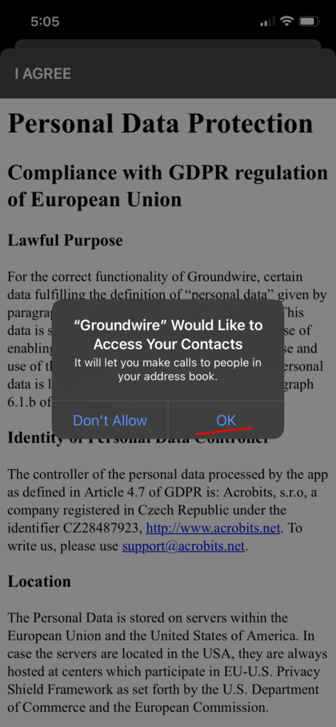 Groundwire by Acrobits Mobile App on iPhone or Android 11