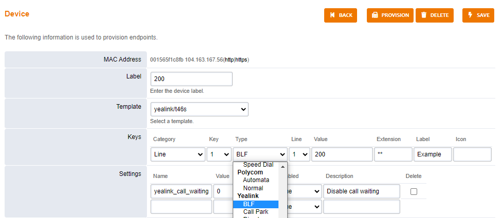 Adding BLF & Speed dial keys 3